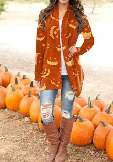 Halloween Print Cardigan