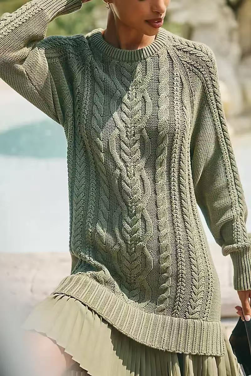 Women's Cable Knit Sweater Dress