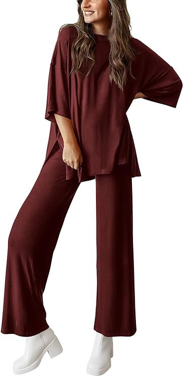 Loose T Side Pocket Sleepwear Set