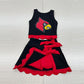 Custom Text Logo Girls' Sleeveless Top and Skirt Two-Piece Set