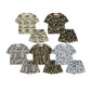Kid's Camo T-Shirt & Scalloped Shorts Two-Piece Lounge Set