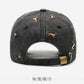 Vintage Distressed Baseball Cap with Puppy Embroidery