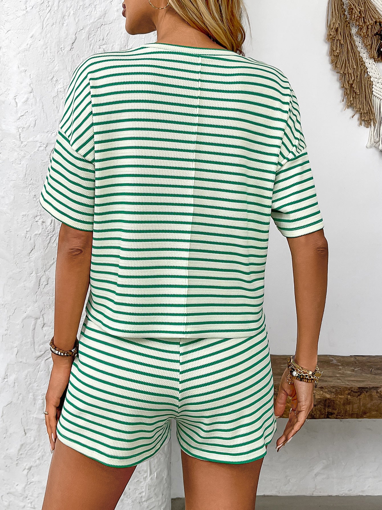 Stripe Crewneck Lounge Set