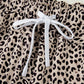 Leopard Print Wide Leg Terry Knit Pants