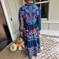 Printed V-neck Maxi Dress