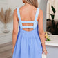 Faux Two Piece Gingham Contrast Patchwork Loose Mini Dress