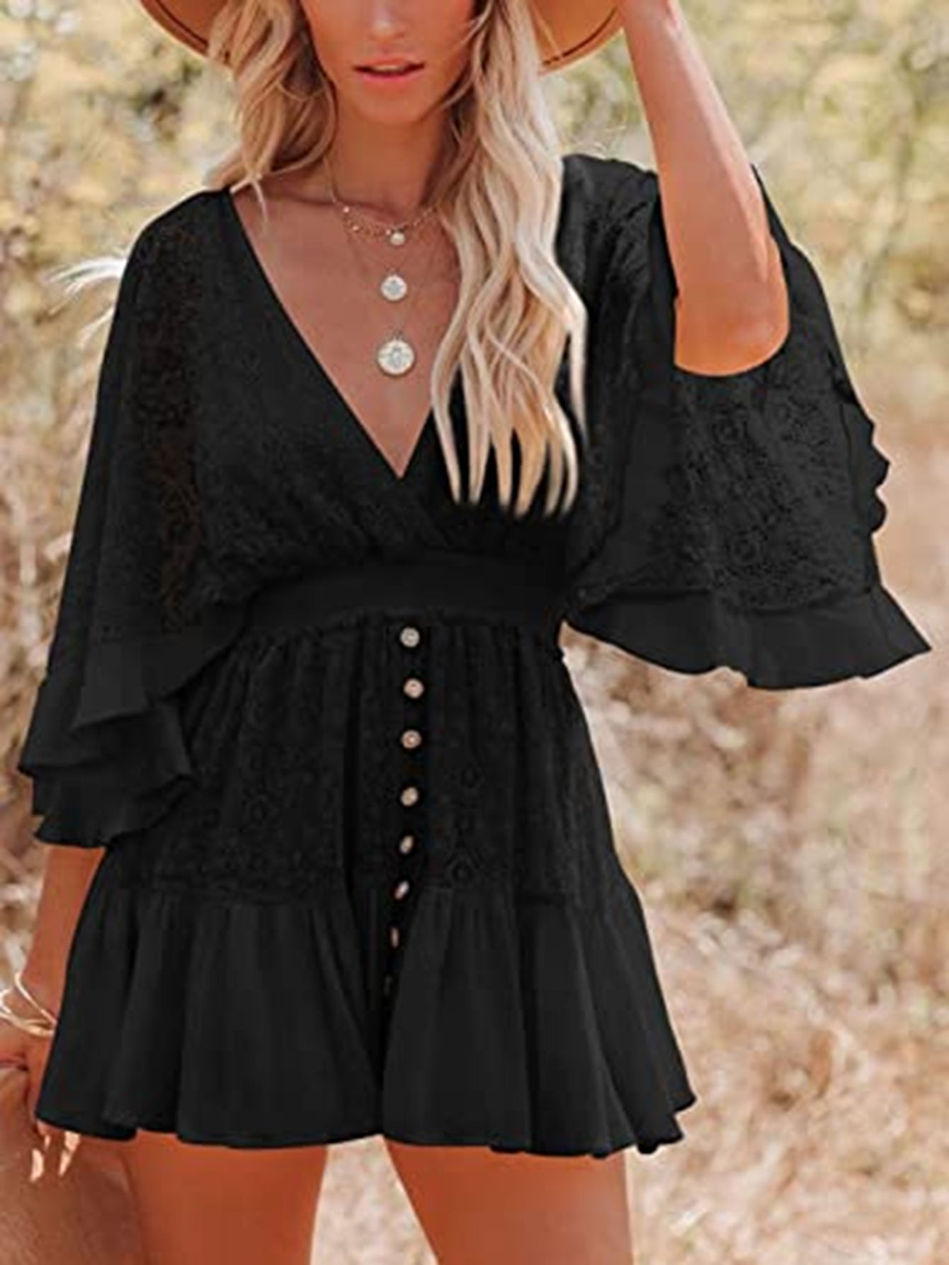 Lace V-neck Dress