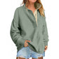 Solid Color New Loose Button Pullover Sweatshirt