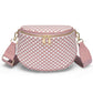 Trendy Woven Checkered Crossbody Bum Bag for Women