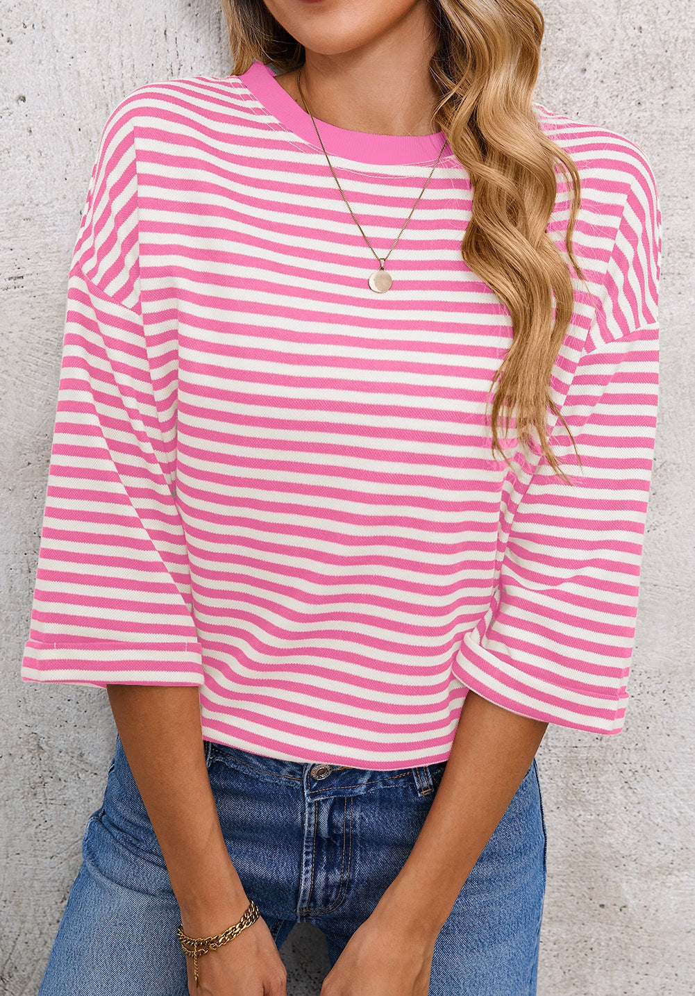 Striped Back Bow Tie T-Shirt