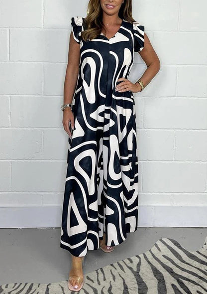 Geometric Print Jumpsuit