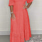 Solid Embroidered Maxi Dress