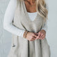 Autumn and winter solid color V-neck knitted vest sleeveless sweater