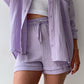 Textured Shirt + Drawstring Shorts 2-Piece Set