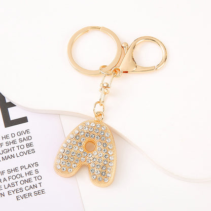 Cute Initial Letter Keychain Backpack Charms