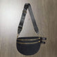 Checkered Crossbody Bag with Detachable Pouch