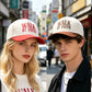 "Walk by Faith" Embroidered Retro Color-Block Trucker Hat
