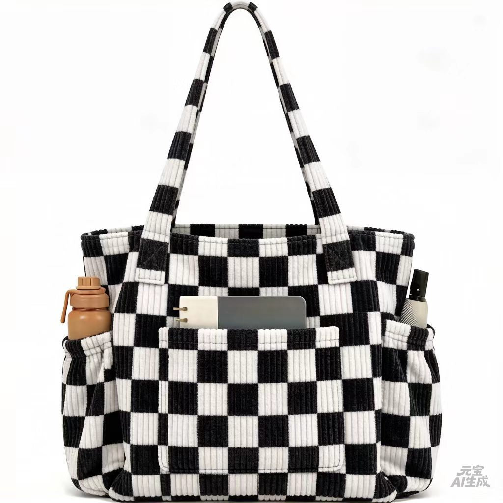 Multiple Pockets Corduroy Bag