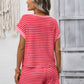The Color-Blocked Striped Short Set