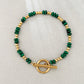 Dainty Gemstone & Gold Bead Bracelet