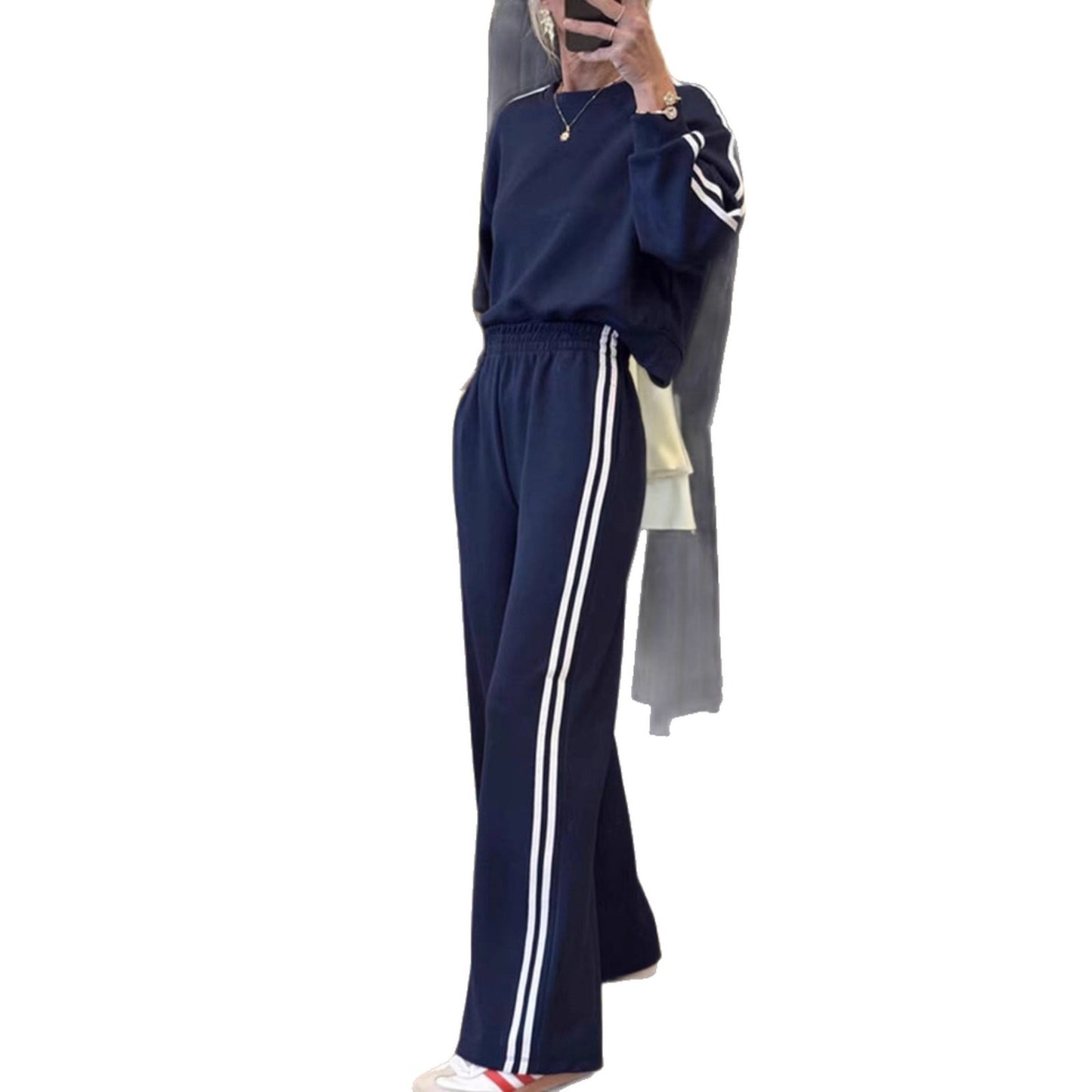 Women's Side Stripe Pocket Two-piece Suit