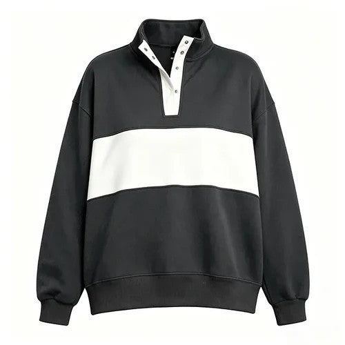 Custom Name Preppy Style Quarter-Snap Sweatshirt