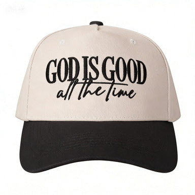 GOD IS GOOD all the time Embroidered baseball cap