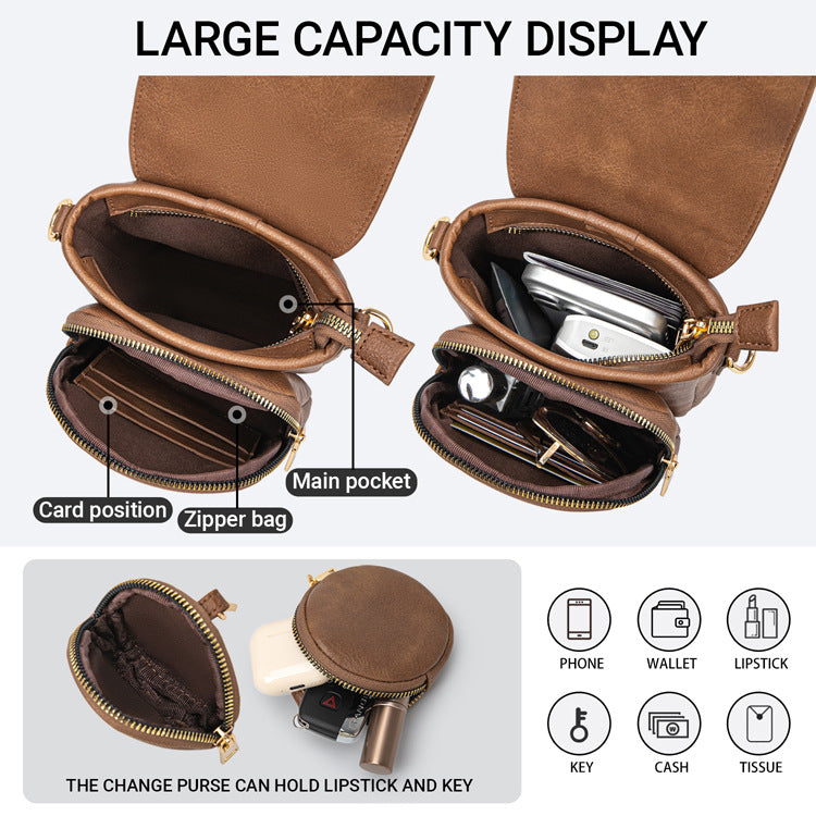 Vegan Leather Cell Phone Bags Wallet Purses