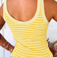 Stripe Ribbed Knit Slim Tank Top