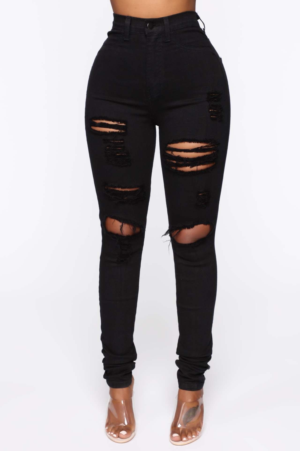 Stretch Ripped Jeans