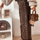 Studded Detail Straight Leg Casual Loose Jeans