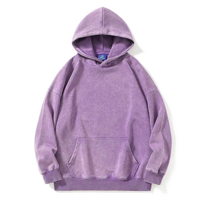 Velvet Cotton Hooded Sweatshirt