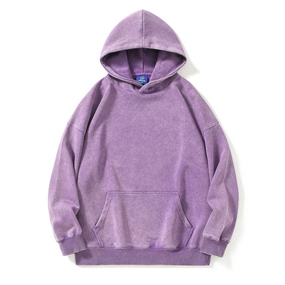 Velvet Cotton Hooded Sweatshirt
