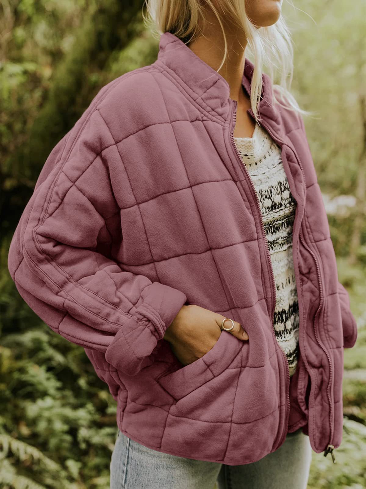 Zipper Quilted Jacket