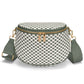 Trendy Woven Checkered Crossbody Bum Bag for Women