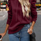 Ruched Puff Long Sleeve Hoodie