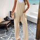 V Neck Loose Pockets Cami Jumpsuit