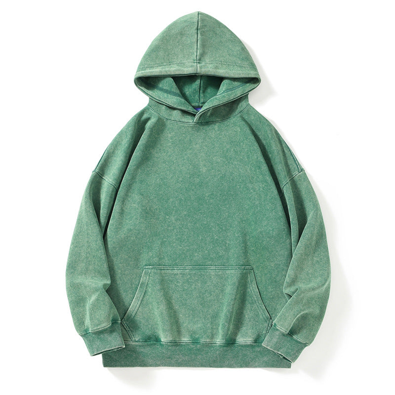 Velvet Cotton Hooded Sweatshirt