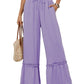 Women's Drawstring Wide-Leg Trousers