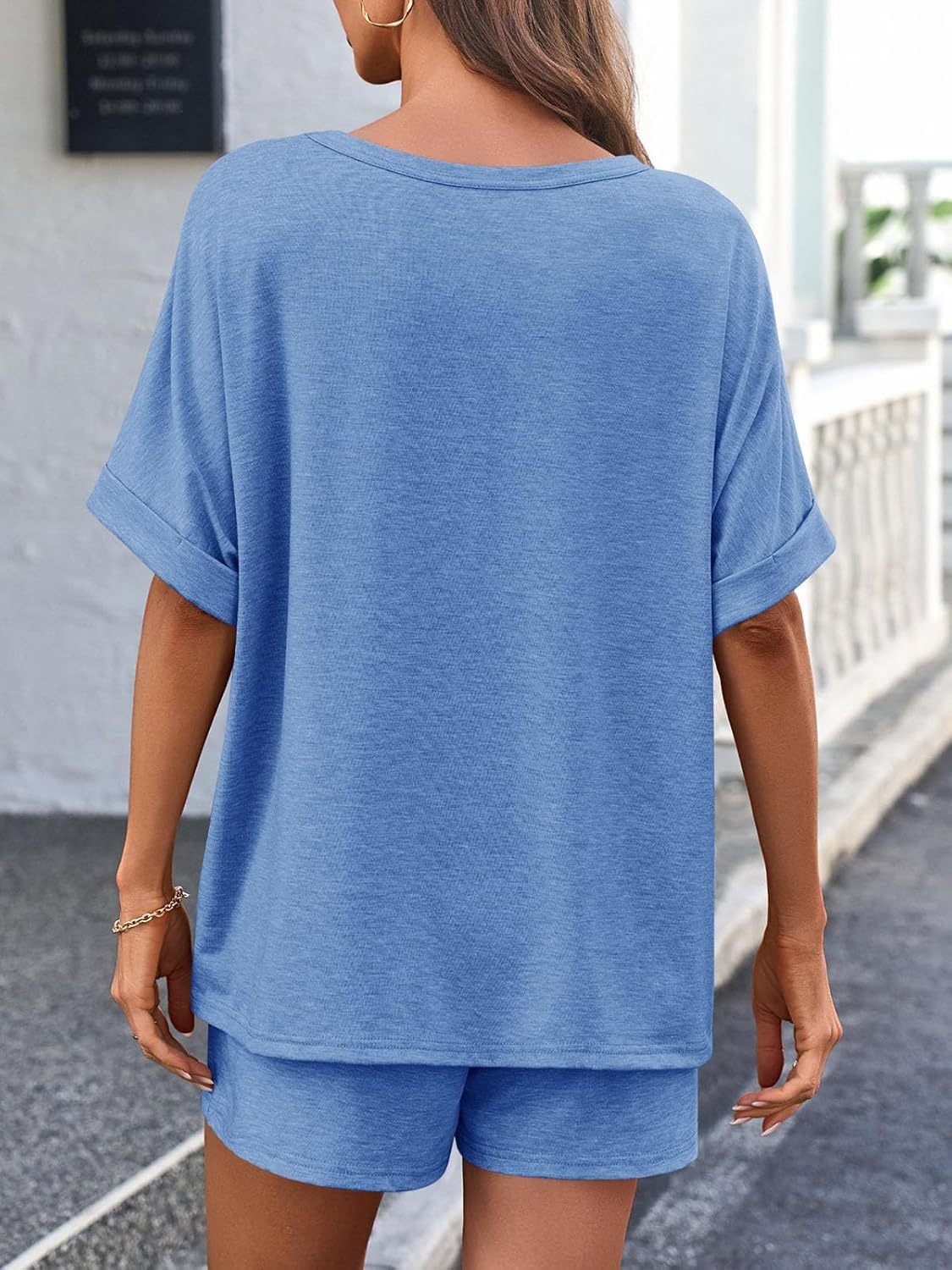 Laid-back Short Sleeve Boxy T-shirt & Short Casual Set