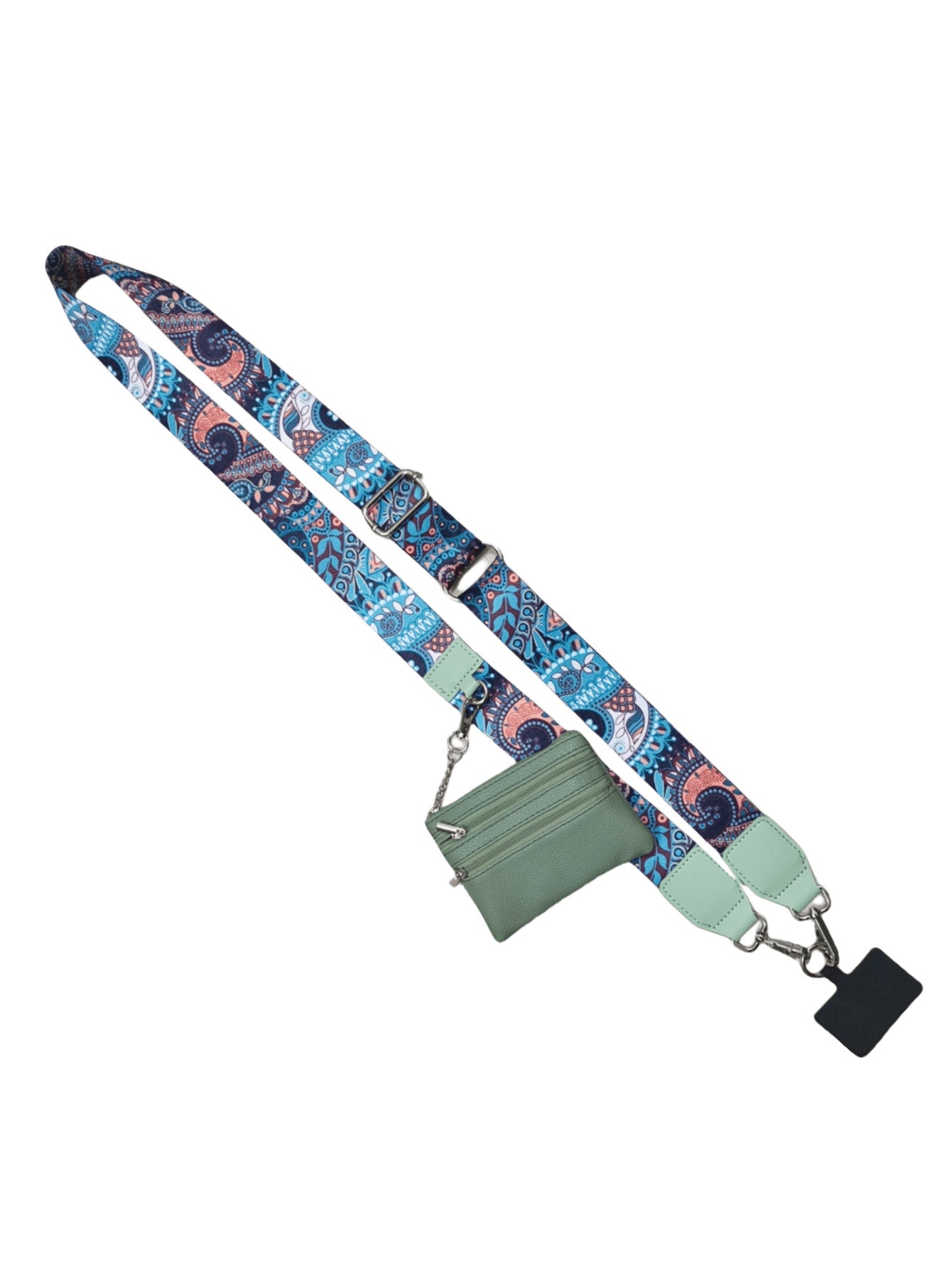Phone Strap with Zppered Pouch