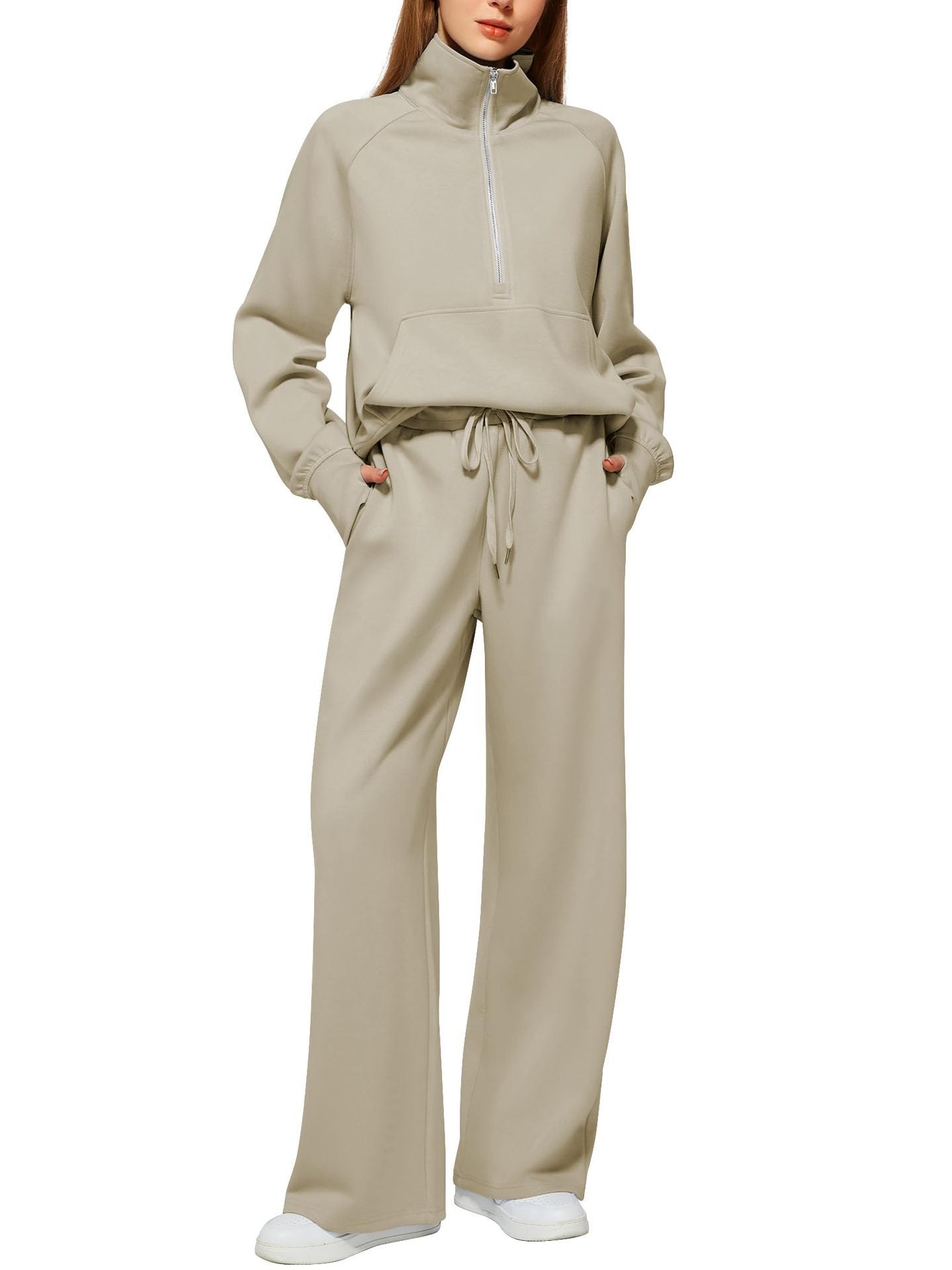 Sweatshirt Wide-leg Sweatpants Casual Set