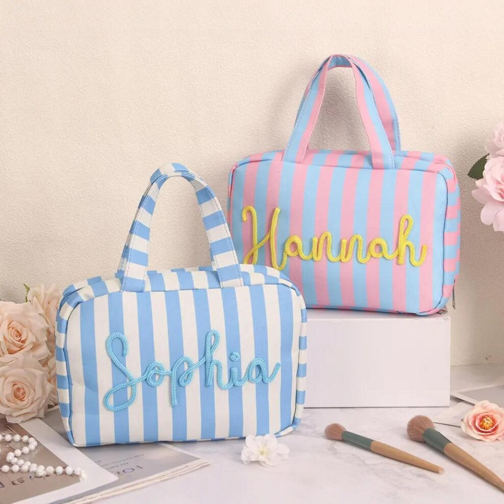 Customizable Name Wet/Dry Separation Toiletry & Cosmetic Bag – Portable Organizer