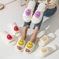 Happy Face Open Toe Winter Slippers