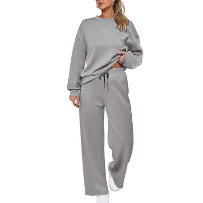 Women's Solid Two-Piece Loungewear Set