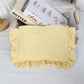 Customizable Text Floral & Plaid Zippered Makeup Bag
