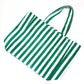 Large Capacity Striped Tote Bag
