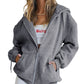 Women's Girls Jacket Sweatshirt Casual Drawstring Clothes