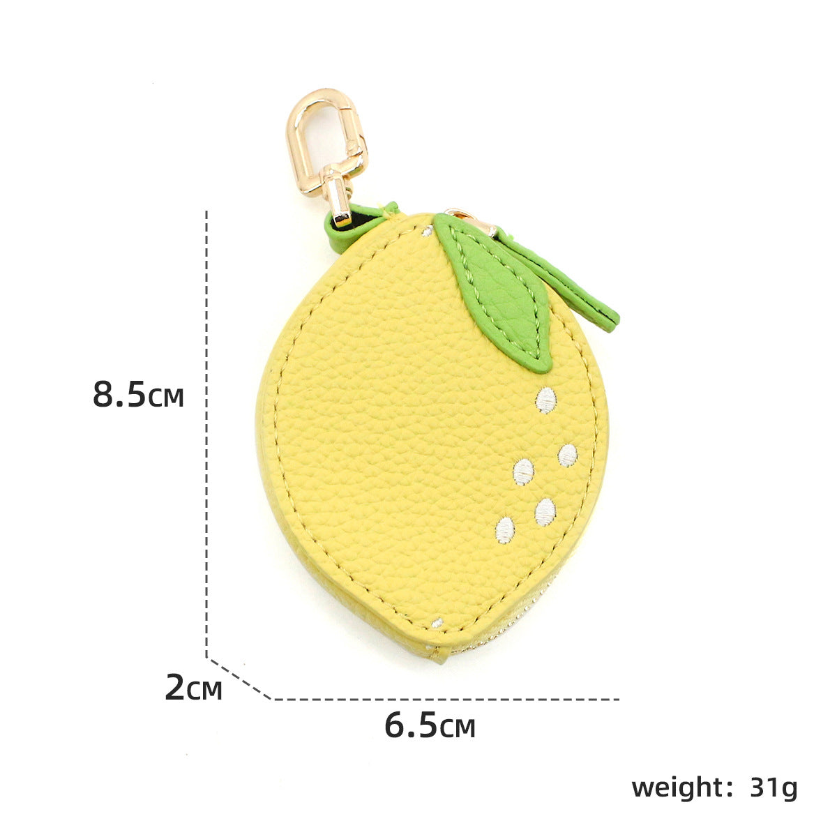 Cute Embroidered Leather Fruit-Shaped Chili Pepper Coin Purse