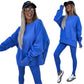 Spring women's tight trousers loose sweatshirt two-piece suit